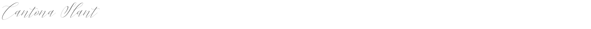 Sample characters Cantona Slant Font
